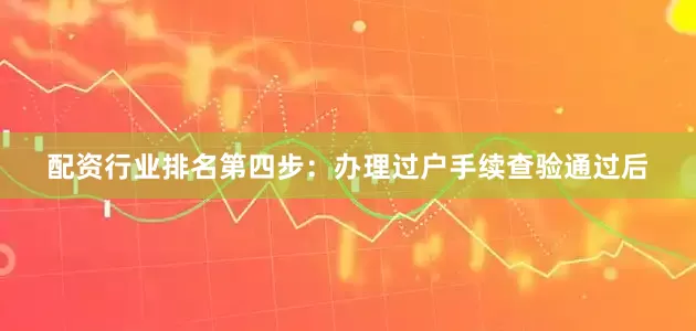 配资行业排名第四步：办理过户手续查验通过后