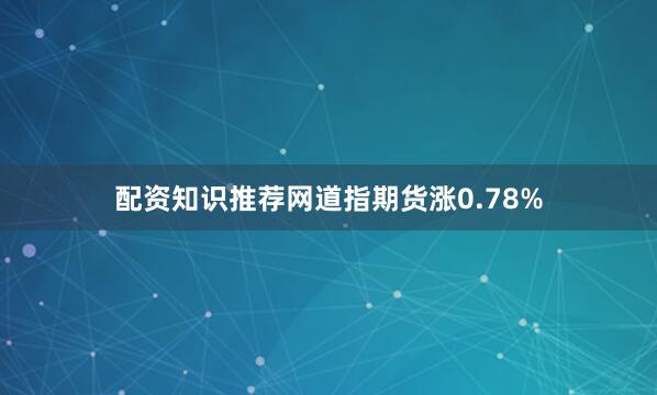 配资知识推荐网道指期货涨0.78%